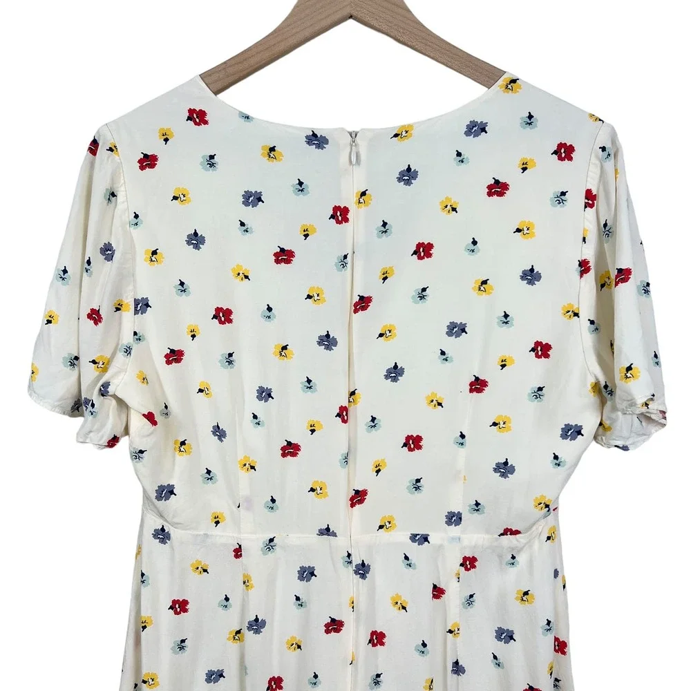 Madewell Orchard Flutter-Sleeve Dress in Confetti Floral Size 8 - Picture 5 of 9
